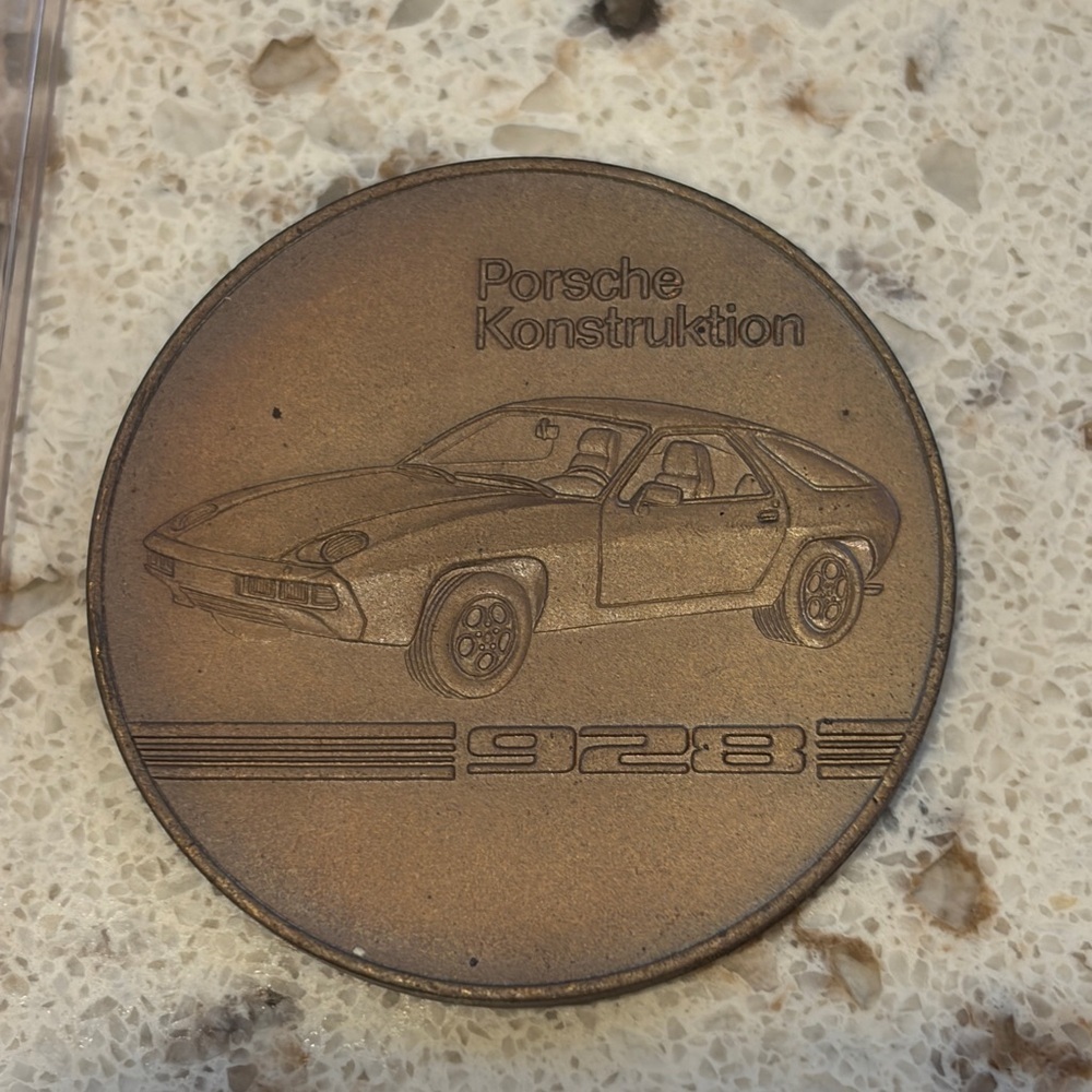 vintage 1978 Porsche 928 Christophorus Calendar Coin